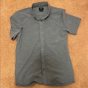 Hurley Men's Casual Gray Button Down Shirt